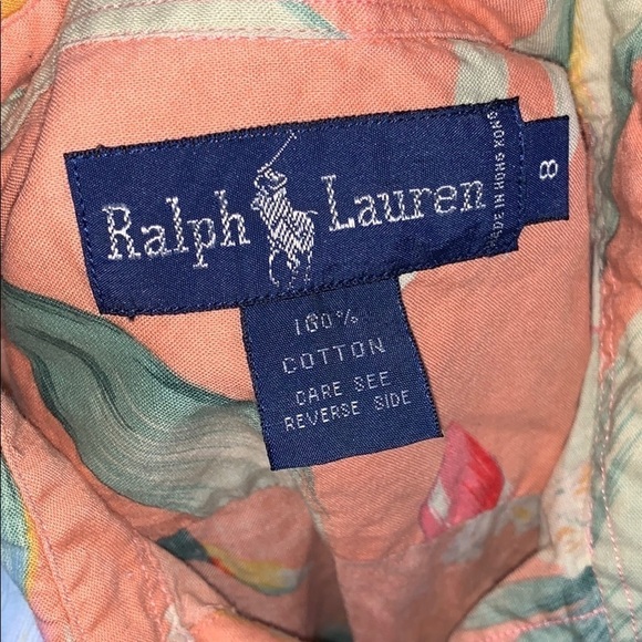 Ralph Lauren Polo floral button down shirt size- 8 - Picture 3 of 3